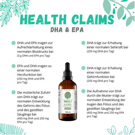 Omega 3 Algenöl  DHA + EPA (Blutorange, vegan, 100ML)