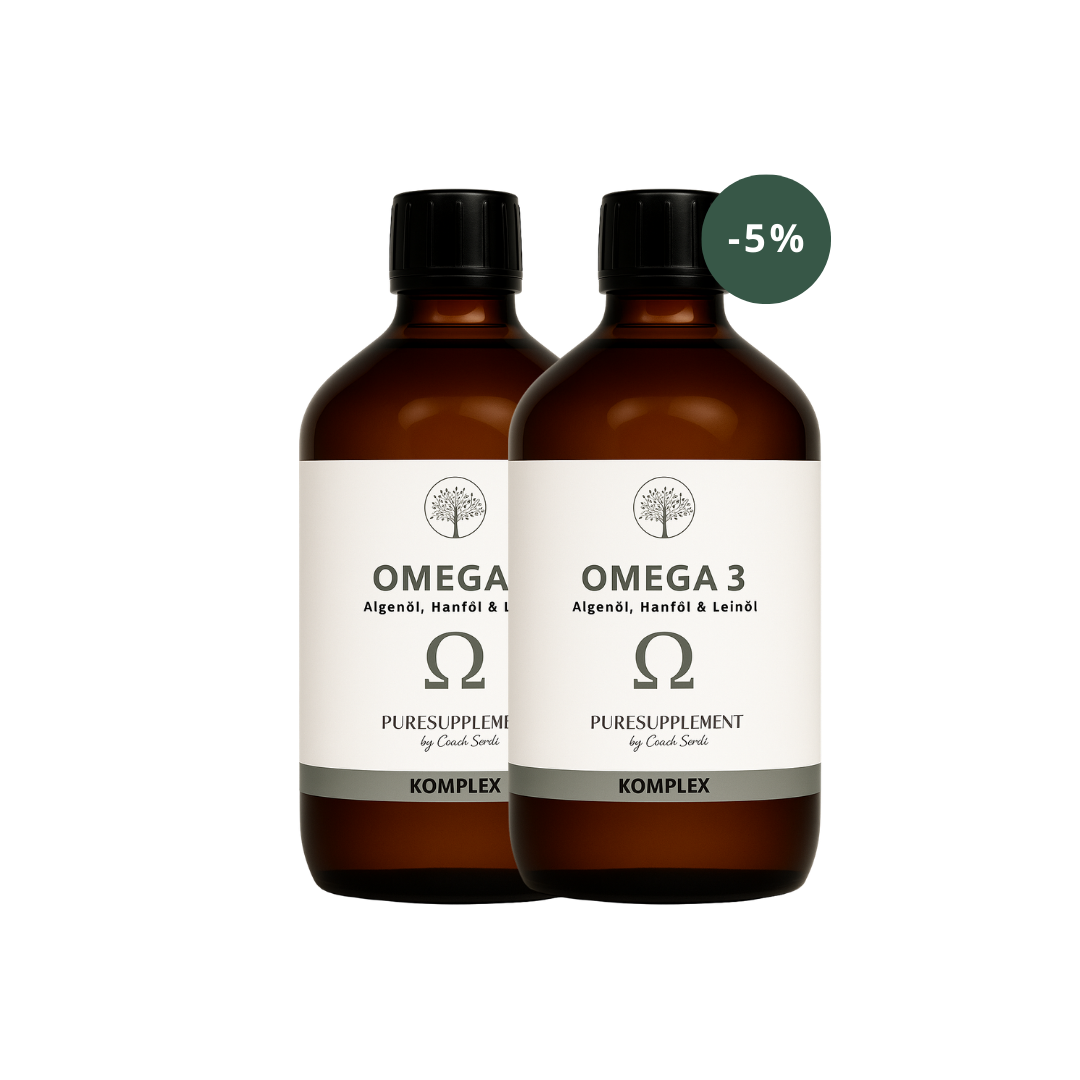Omega 3 Komplex | mit Bio Hanföl & Bio Leinöl | vegan | mild-nussig