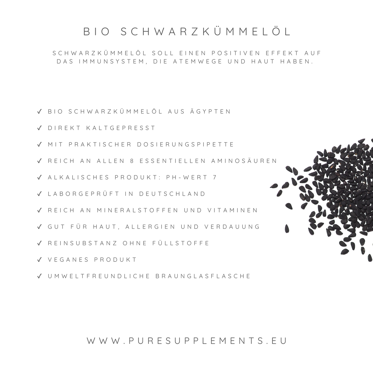 Premium Bio Schwarzkümmelöl aus Spitzenanbau Ägypten (2x 50ml mit Pipette, schonend gefiltert, Spitzenqualität + Thymochinon)