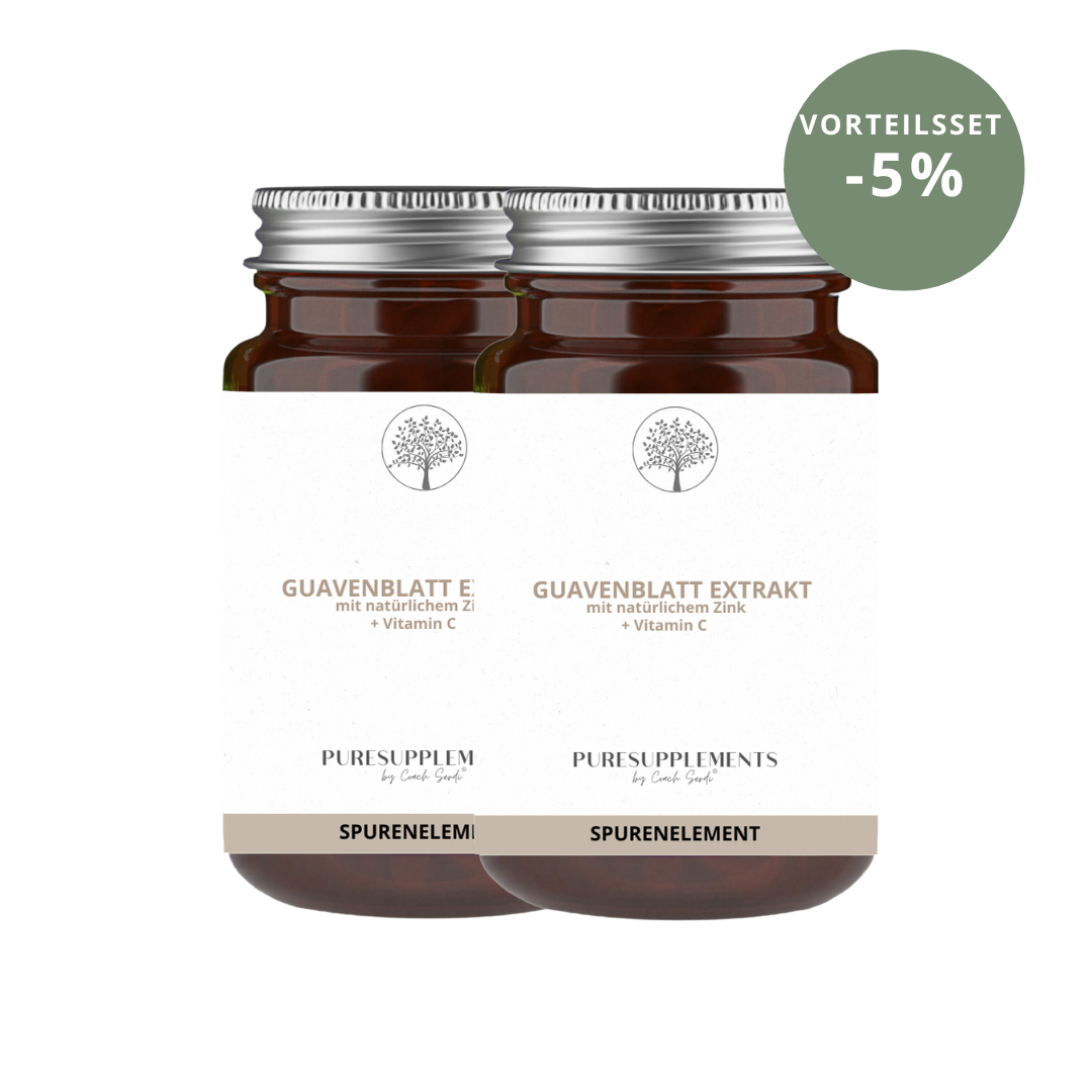 Premium Zink aus  Guavenblätter Extrakt mit Bio Camu Camu (Zink+Vitamin C, Vegan, GMO-Frei, 100% pflanzlich, hohe Bioverfügbarkeit)