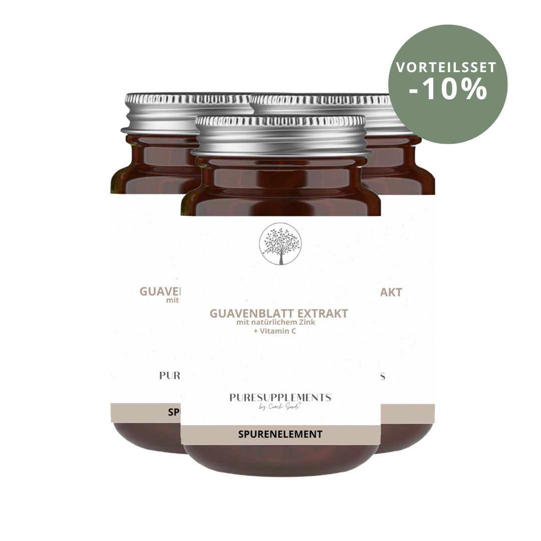 Premium Zink aus  Guavenblätter Extrakt mit Bio Camu Camu (Zink+Vitamin C, Vegan, GMO-Frei, 100% pflanzlich, hohe Bioverfügbarkeit)