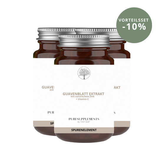 Premium Zink aus  Guavenblätter Extrakt mit Bio Camu Camu (Zink+Vitamin C, Vegan, GMO-Frei, 100% pflanzlich, hohe Bioverfügbarkeit)