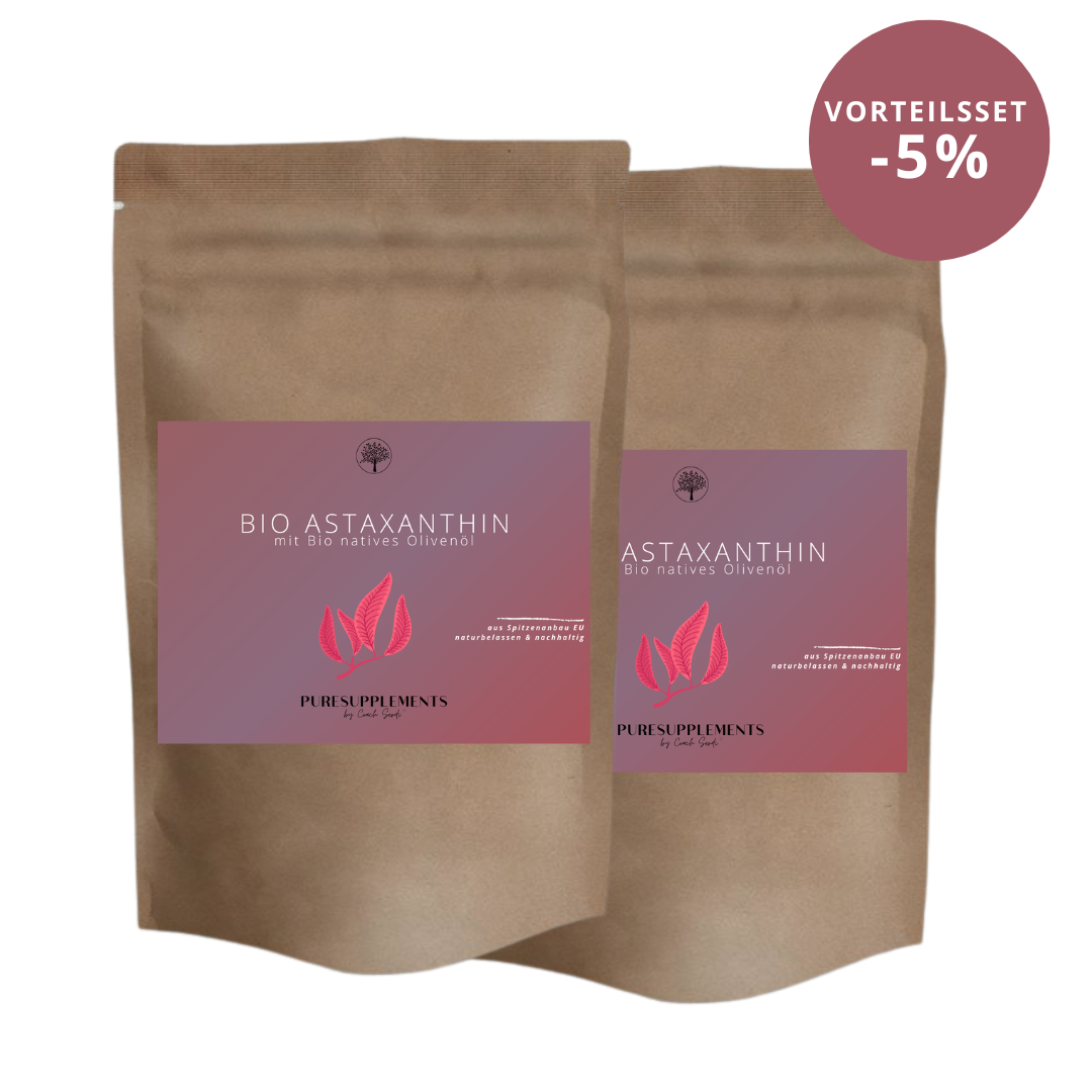 Premium Bio Astaxanthin 12mg mit Bio Olivenöl aus Spitzenanbau Europa (Extra Stark, Hochdosiert, Vollspektrum Komplex, vegan, Kaltpressung nativ, 60 Kapseln)