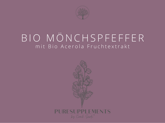 Premium Bio Mönchspfeffer Spezial Fruchtextrakt mit Bio Acerola-Fruchtextrakt 17% (4:1 Spezial Extrakt, Yin & Yang Balance, Wasserextraktion)