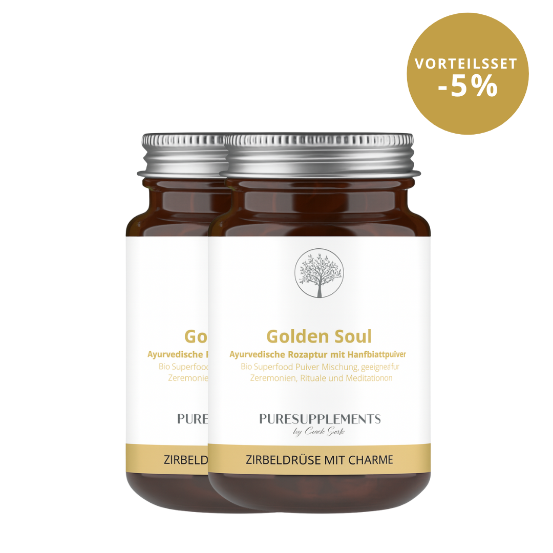 Bio Golden Soul nach traditionell ayurvedische Rezeptur (Goldene Hanfmilch, Rohkost Pulver, Regional, Glas, 100g)