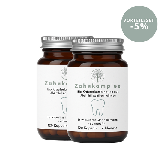 Bio Zahnkomplex (100% Innerbalance Zahn Wildkräuter aus Wermut Pulver, Scharfgarbenkraut Pulver, Eibischwurzel Pulver mit  Camu Camu Pulver, Wildsammlung & Rohkostqualität)