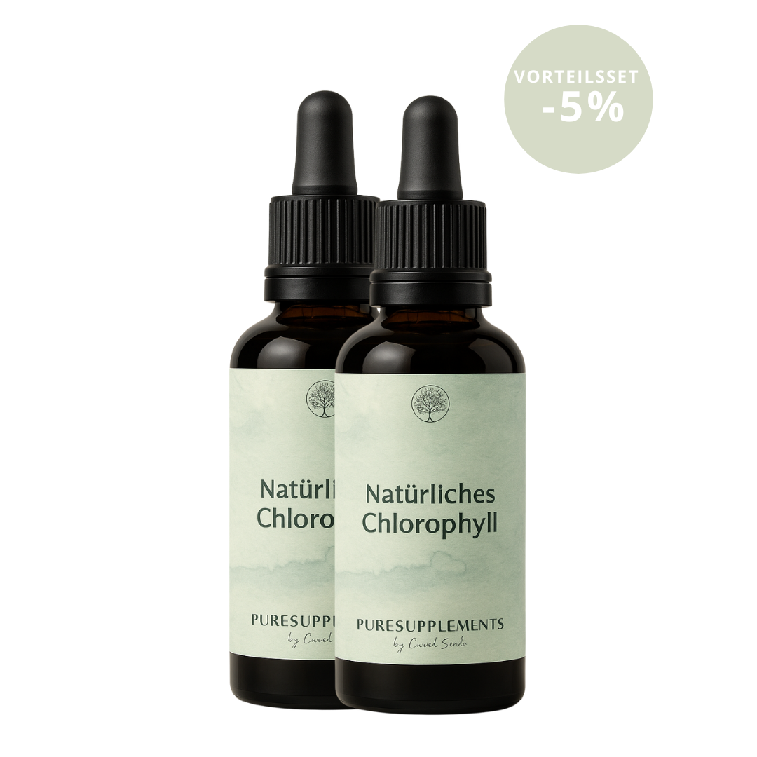 Natürliches Chlorophyll aus 100% Alfalfa Extrakt (50ml, Mironglas, Hexagonal hochenergetisiert)
