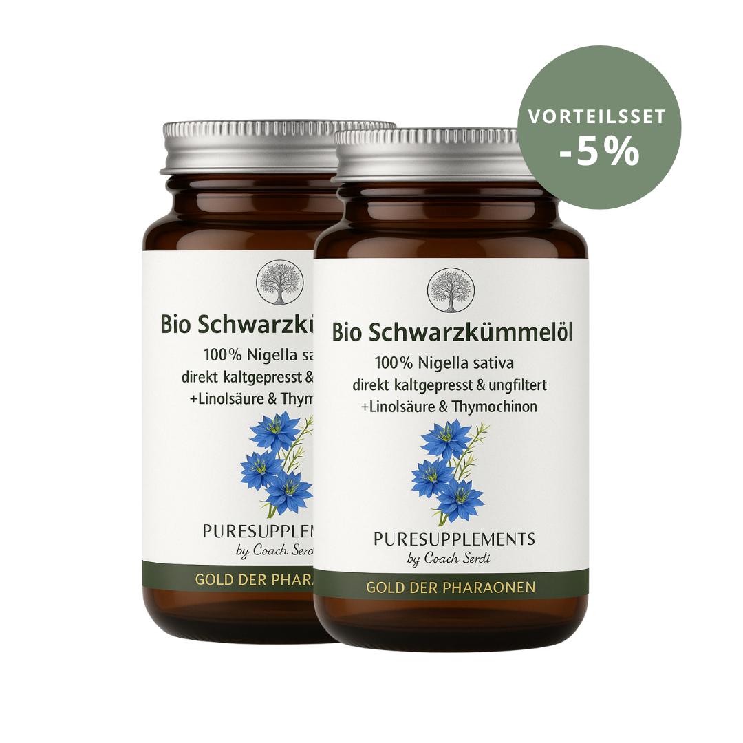 Bio Schwarzkümmelöl Kapseln | ungefiltert & kaltgepresst | Linolsäure & Thymochinon