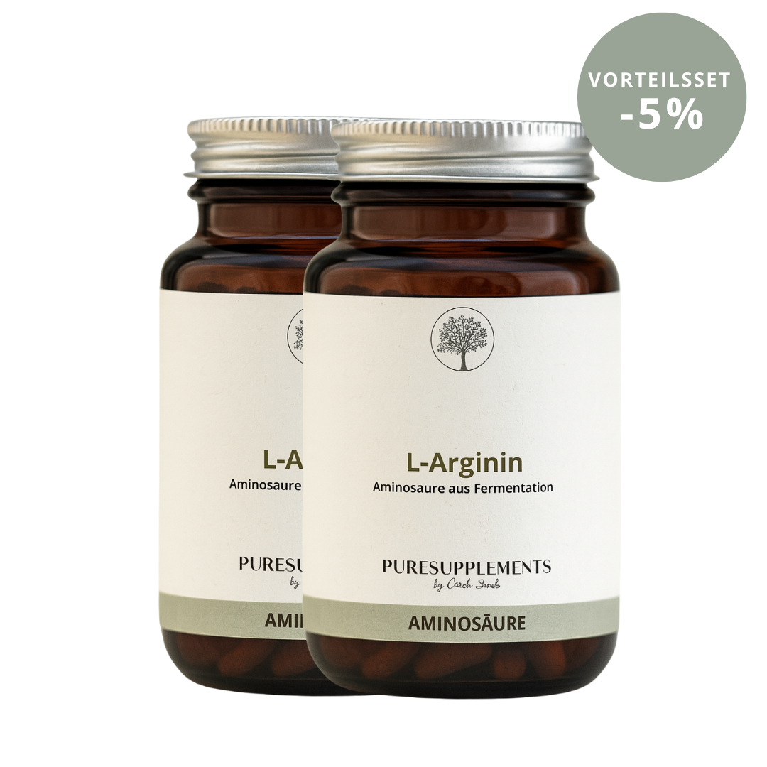Premium L-Arginin Kraftamino aus pflanzlicher Fermentation (Original HCL-Aminosäure, 100% pflanzlich, 120 Kapseln, GMO-Free)