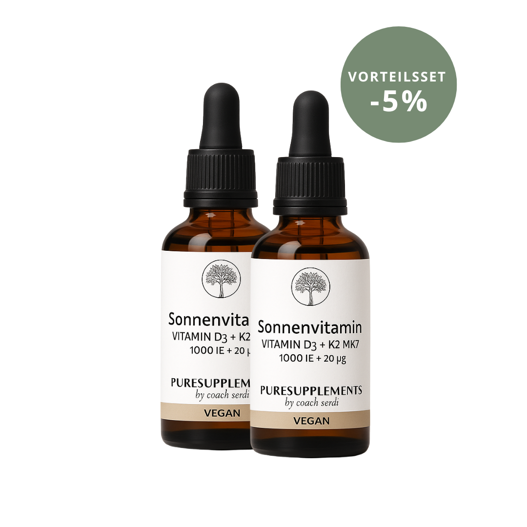 Premium Vitamin D3K2 VEGAN All Trans MK7 Tropfen - 30ML hoch bioverfügbar  mit 1000 Tropfen (Europa, Basic, aus Baumflechten, D3 1.000IE + K2MK7 20ug)