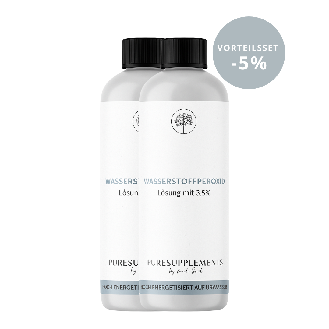 Premium Wasserstoffperoxid H2O2 3,5% hoch energetisiert auf Hexagonalem Urwasser (wpo, Sauerstoff Aktiv, 0% Zusätze, 250ML)
