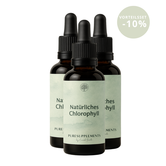Natürliches Chlorophyll aus 100% Alfalfa Extrakt (50ml, Mironglas, Hexagonal hochenergetisiert)