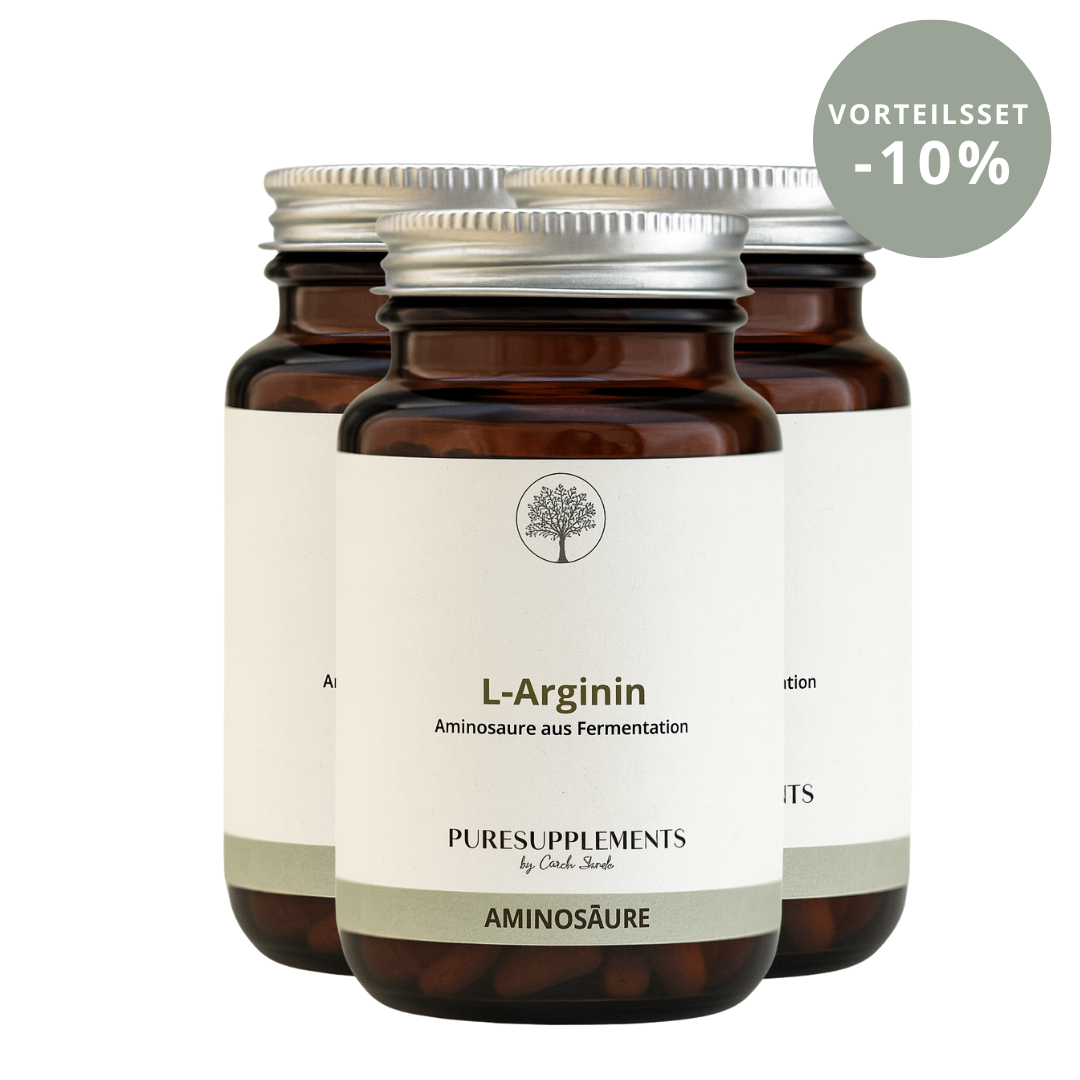 Premium L-Arginin Kraftamino aus pflanzlicher Fermentation (Original HCL-Aminosäure, 100% pflanzlich, 120 Kapseln, GMO-Free)