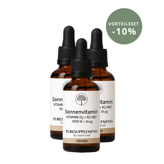 Premium Vitamin D3K2 VEGAN All Trans MK7 Tropfen - 30ML hoch bioverfügbar  mit 1000 Tropfen (Europa, Basic, aus Baumflechten, D3 1.000IE + K2MK7 20ug)
