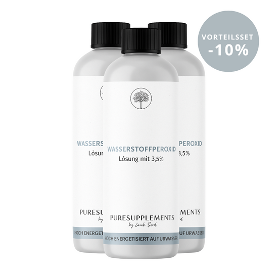 Premium Wasserstoffperoxid H2O2 3,5% hoch energetisiert auf Hexagonalem Urwasser (wpo, Sauerstoff Aktiv, 0% Zusätze, 250ML)