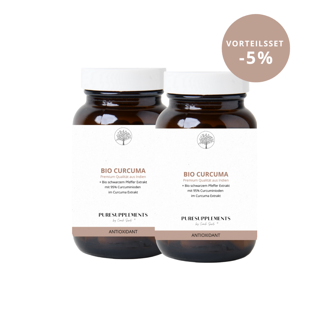 Premium Bio Curcumin Komplex Flame (Bio Vollspektrum Komplex:  Bio Curcuma Extrakt und Bio Kurkuma Pulver mit Bio schwarzer Pfeffer Extrakt, 95% hoher Anteil an Curcuminoide, 90 Kapseln)