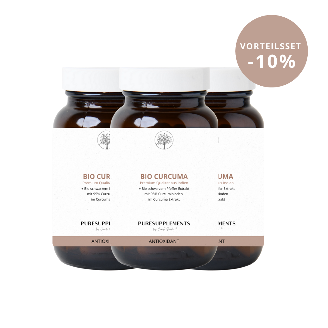 Premium Bio Curcumin Komplex Flame (Bio Vollspektrum Komplex:  Bio Curcuma Extrakt und Bio Kurkuma Pulver mit Bio schwarzer Pfeffer Extrakt, 95% hoher Anteil an Curcuminoide, 90 Kapseln)