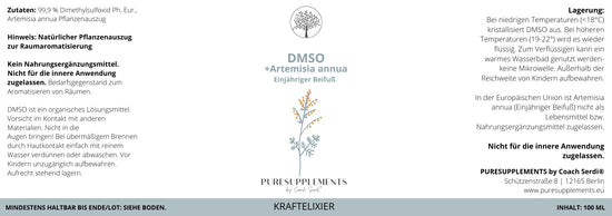Artemisia mit DMSO (Raumduft Aromazusatz, 100ml, alkoholfrei)