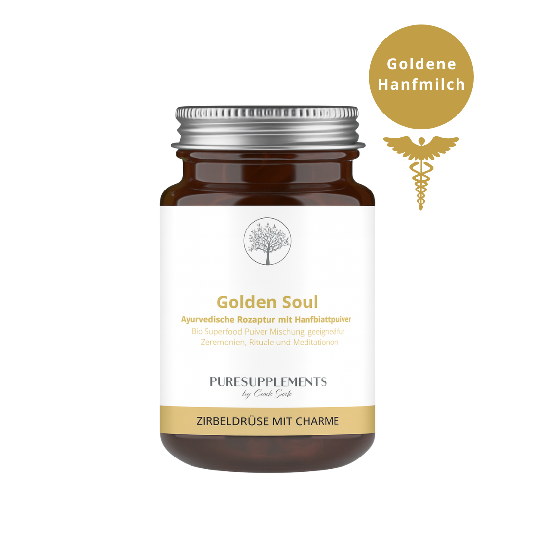 Bio Golden Soul nach traditionell ayurvedische Rezeptur (Goldene Hanfmilch, Rohkost Pulver, Regional, Glas, 100g)