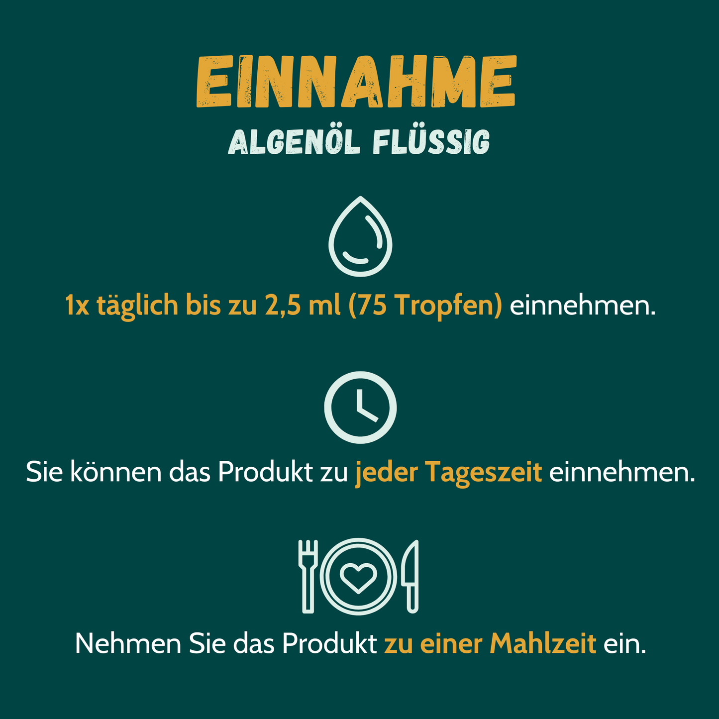 Omega 3 Algenöl  DHA + EPA (Blutorange, vegan, 100ML)