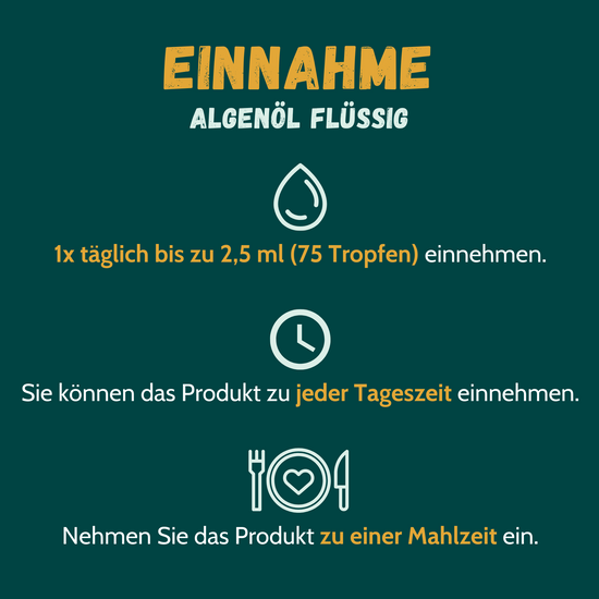 Omega 3 Algenöl  DHA + EPA (Blutorange, vegan, 100ML)
