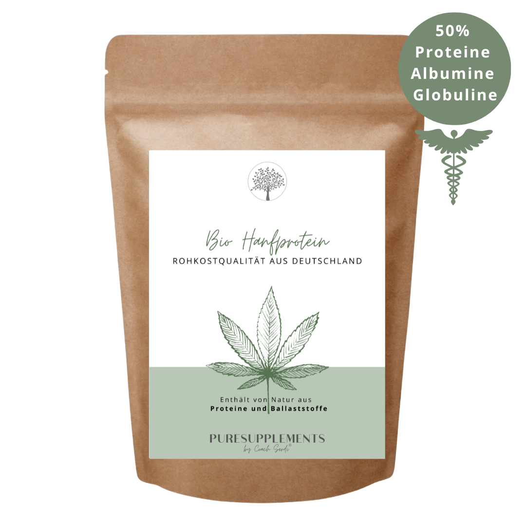 Premium Bio Hanfprotein 1KG aus Spitzenanbau Deutschland (Rohkost-Vegan)