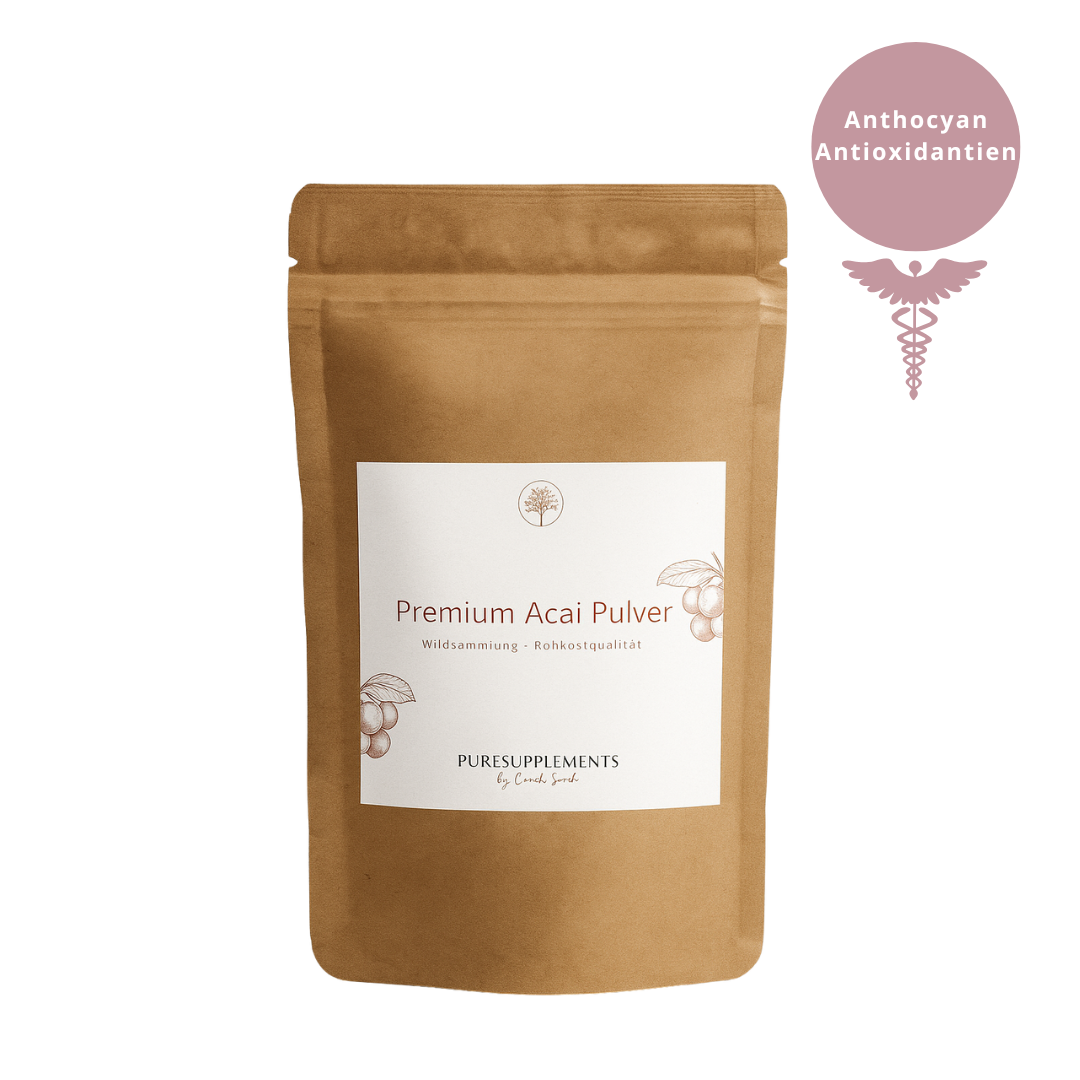 Premium Acai Pulver (Rohkostqualität, Wildwuchs, 100g, acai)