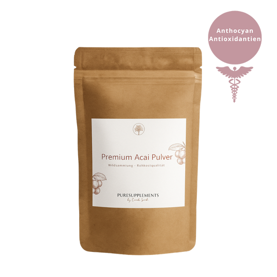 Premium Acai Pulver (Rohkostqualität, Wildwuchs, 100g, acai)