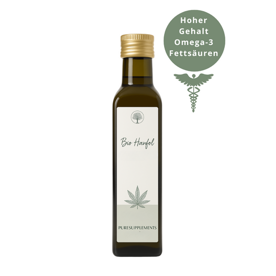 Premium Bio Hanföl 250ML aus Spitzenanbau Deutschland (ROHKOST-VEGAN)