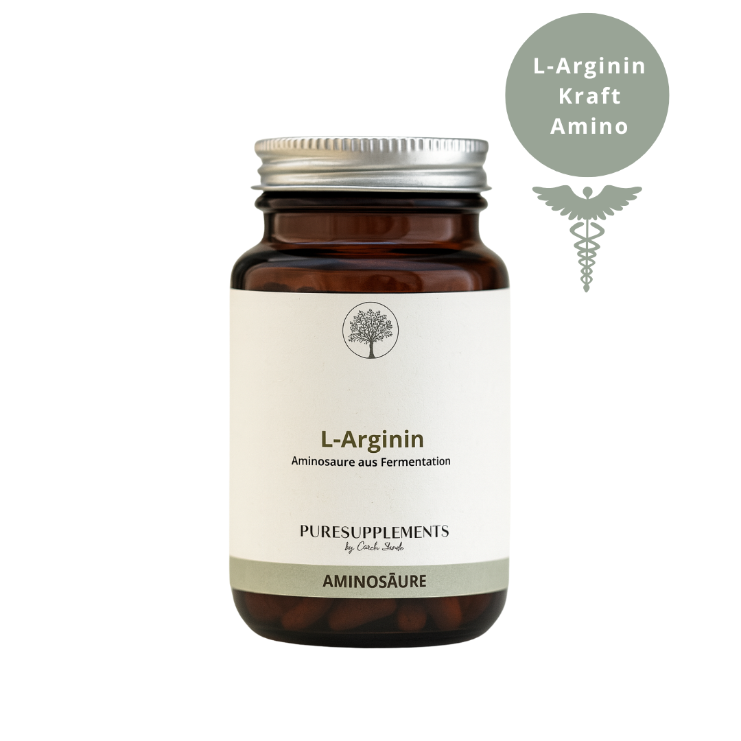 Premium L-Arginin Kraftamino aus pflanzlicher Fermentation (Original HCL-Aminosäure, 100% pflanzlich, 120 Kapseln, GMO-Free)