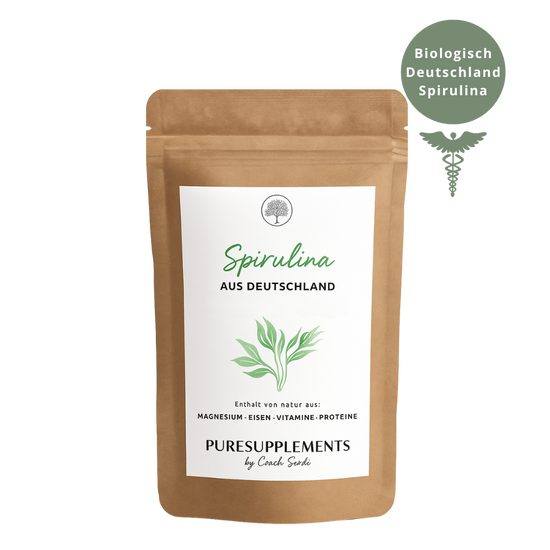 Premium deutsche Spirulina Pulver 100% Rohkost (Regional, biologisch hohe Reinheit, 150g)