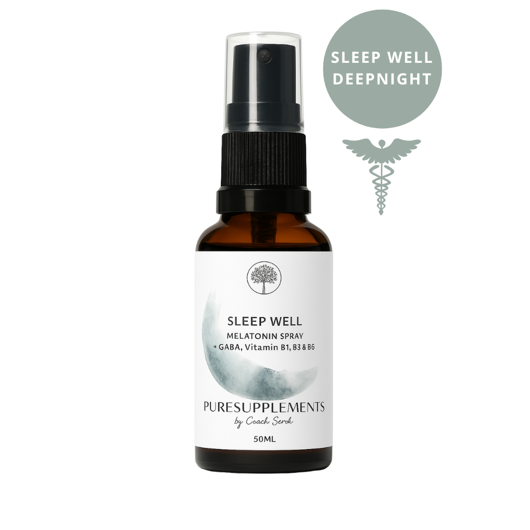Sleep Well Komplex aus Melatonin & Gaba mit Vitamin B1, B3 & B6 (Schlafspray Komplex, 50ML)