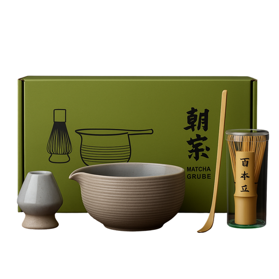 Premium Vintage Kagoshima Matcha Set 4-teilig | Keramik & handgefertigt