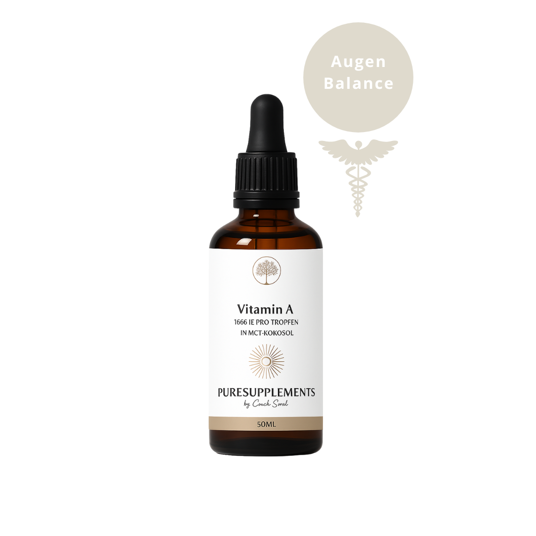 Premium Vitamin A Tropfen in MCT-Kokosnussöl (Augenvitamin a, 1666 IE, 50ml)