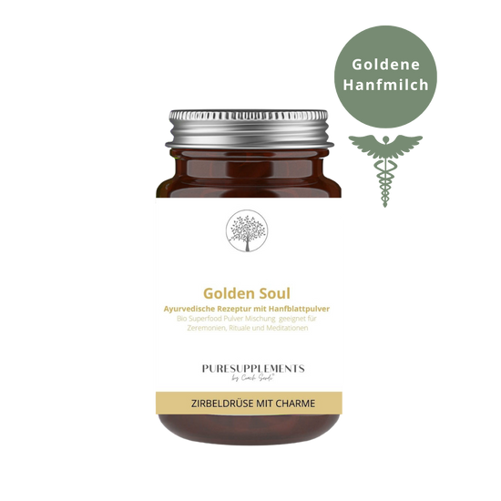 Bio Golden Soul nach traditionell ayurvedische Rezeptur (Goldene Hanfmilch, Rohkost Pulver, Regional, Glas, 100g)