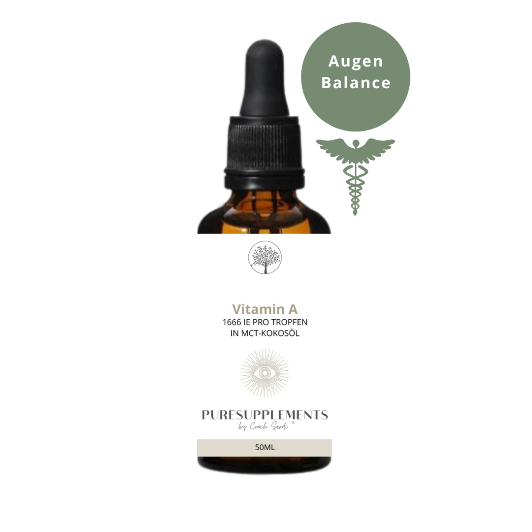 Premium Vitamin A Tropfen in MCT-Kokosnussöl (Augenvitamin a, 1666 IE, 50ml)