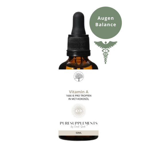 Premium Vitamin A Tropfen in MCT-Kokosnussöl (Augenvitamin a, 1666 IE, 50ml)