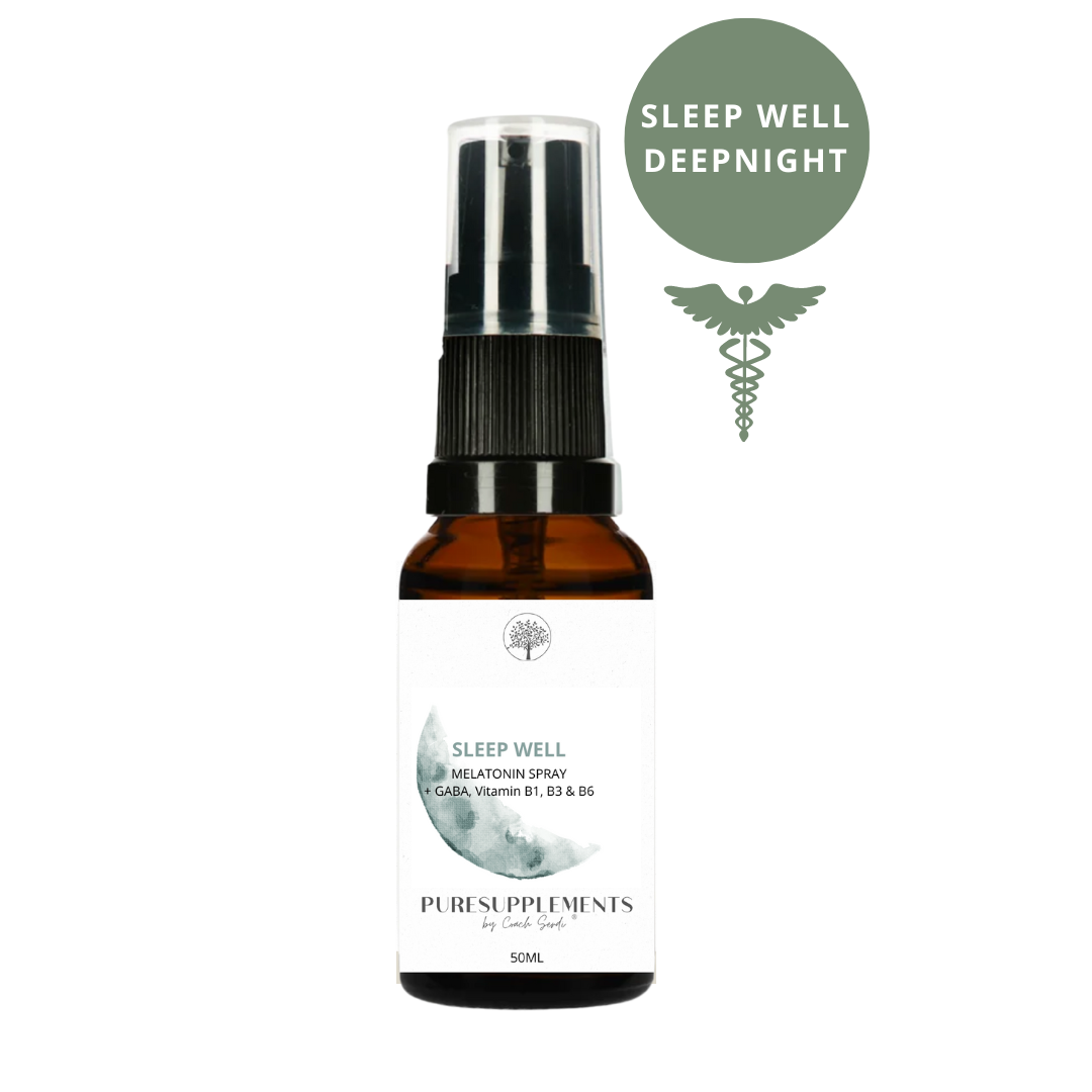 Sleep Well aus Melatonin & Gaba mit Vitamin B1, B3 & B6 (Schlafspray Komplex, 50ML)