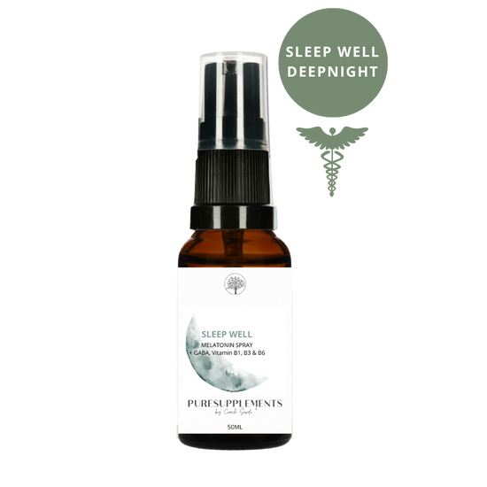 Sleep Well Komplex aus Melatonin & Gaba mit Vitamin B1, B3 & B6 (Schlafspray Komplex, 50ML)