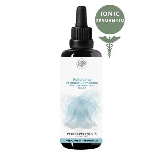 Kolloidales Ionic Germanium 80 ppm - Protonenresonanz  (100ml, Bidestillat, organisch, Mironglas, +Sprühkopf)