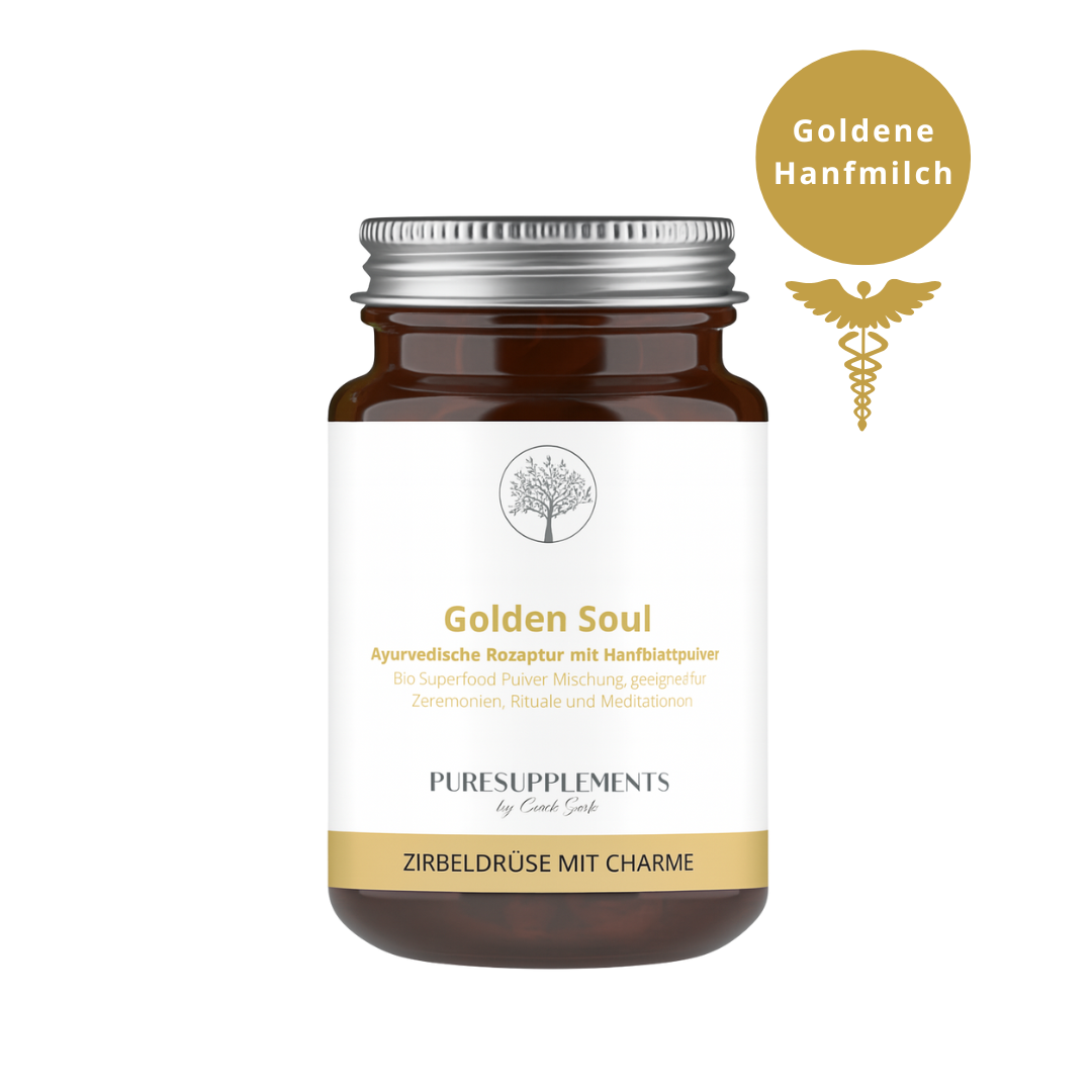 Bio Golden Soul nach traditionell ayurvedische Rezeptur (Goldene Hanfmilch, Rohkost Pulver, Regional, Glas, 100g)