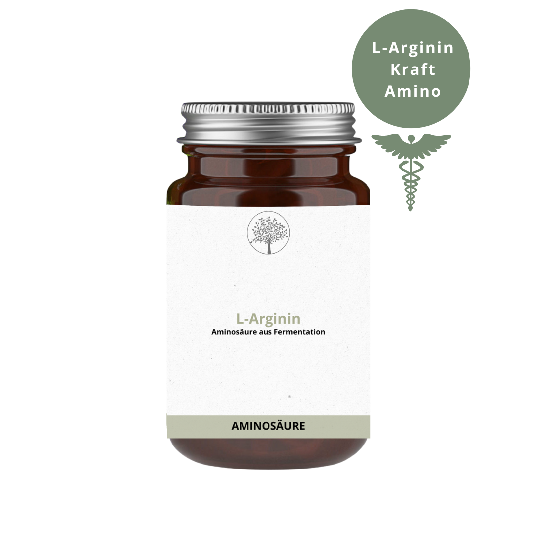 Premium L-Arginin Kraftamino aus pflanzlicher Fermentation (Original HCL-Aminosäure, 100% pflanzlich, 120 Kapseln, GMO-Free)