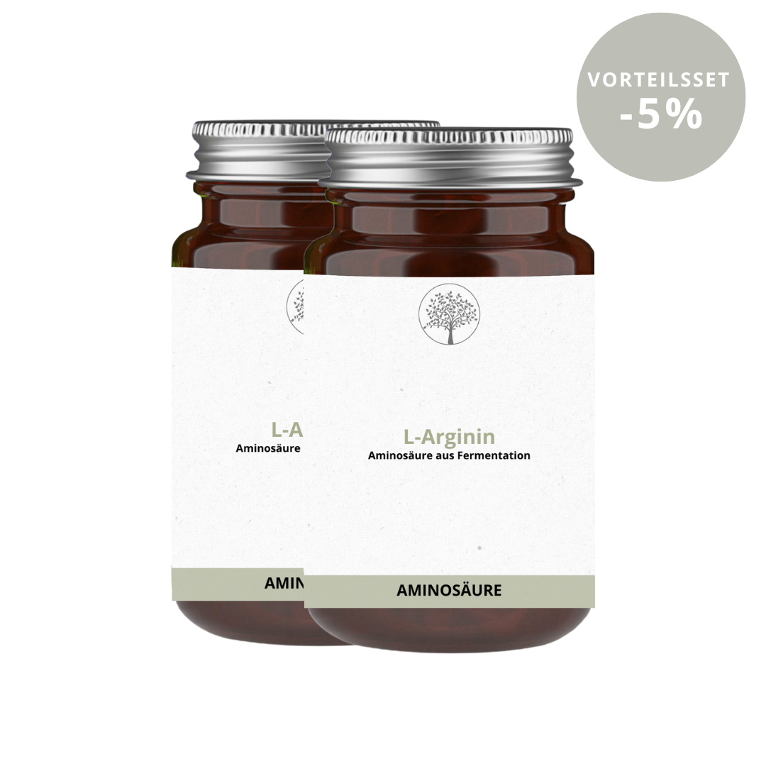 Premium L-Arginin Kraftamino aus pflanzlicher Fermentation (Original HCL-Aminosäure, 100% pflanzlich, 120 Kapseln, GMO-Free)