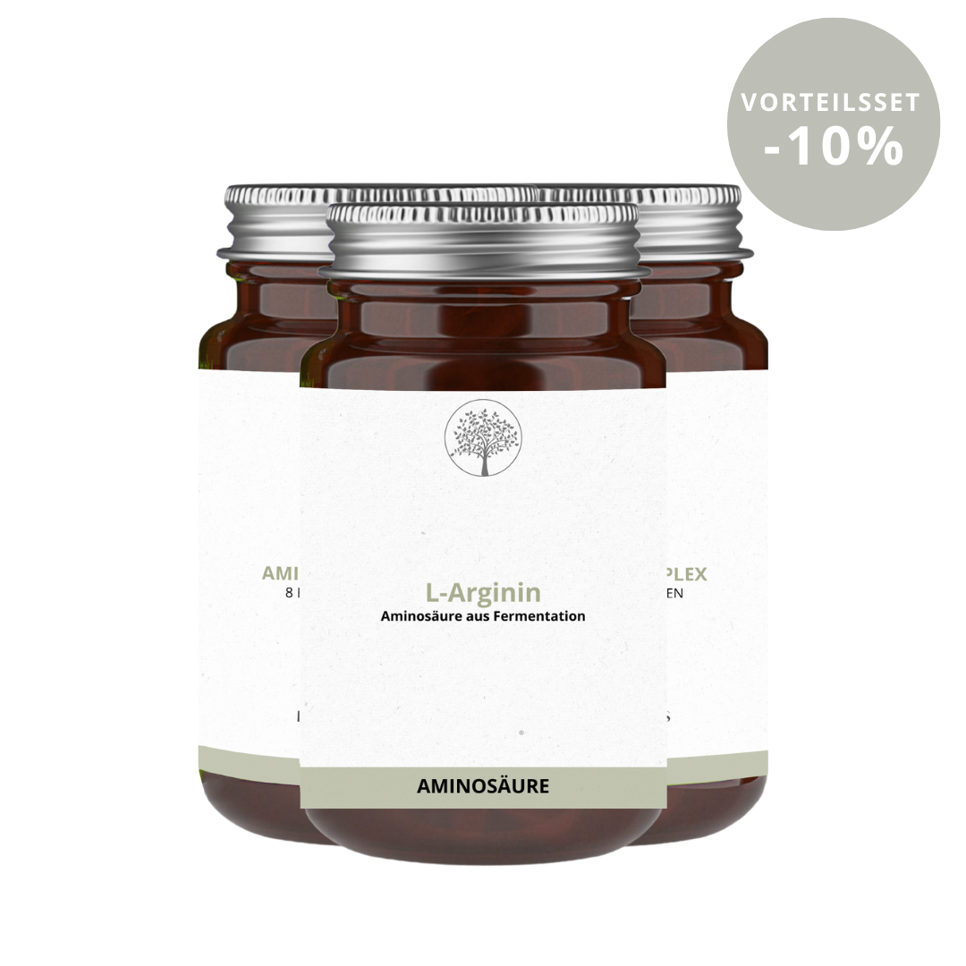 Premium L-Arginin Kraftamino aus pflanzlicher Fermentation (Original HCL-Aminosäure, 100% pflanzlich, 120 Kapseln, GMO-Free)
