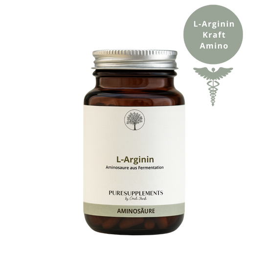 Premium L-Arginin Kraftamino aus pflanzlicher Fermentation (Original HCL-Aminosäure, 100% pflanzlich, 120 Kapseln, GMO-Free)