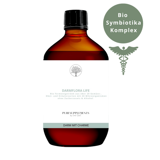 Premium Bio DARMFLORA LIFE Symbiotika Enzym-Fermentgetränk mit 30 Bakterienkulturen Komplex (500ml, ohne Zuckerzusatz, Darm mit Charme)