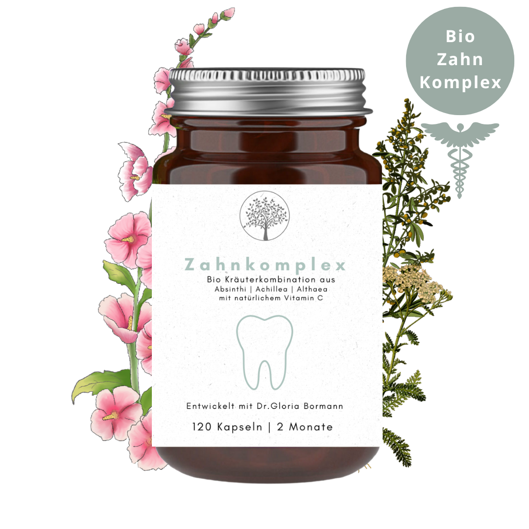 Bio Zahnkomplex (100% Innerbalance Zahn Wildkräuter aus Wermut Pulver, Scharfgarbenkraut Pulver, Eibischwurzel Pulver mit  Camu Camu Pulver, Wildsammlung & Rohkostqualität)