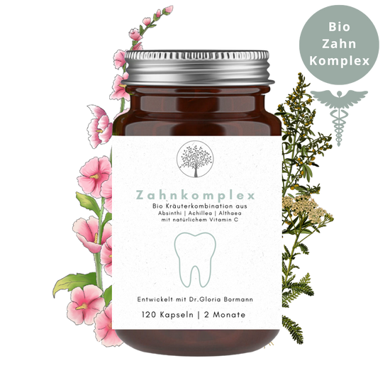 Bio Zahnkomplex (100% Innerbalance Zahn Wildkräuter aus Wermut Pulver, Scharfgarbenkraut Pulver, Eibischwurzel Pulver mit  Camu Camu Pulver, Wildsammlung & Rohkostqualität)