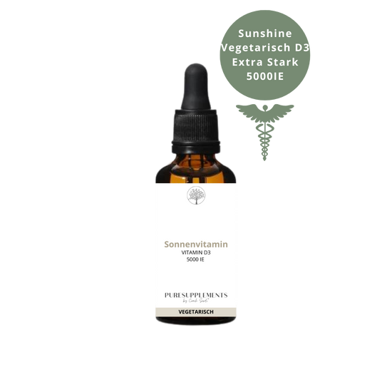 Premium Vitamin D3 VEGETARISCH Tropfen  - 50ML hoch bioverfügbar mit 1700 Tropfen (Europa, Extra Stark, D3 5000IE)