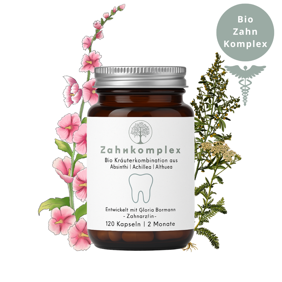 Bio Zahnkomplex (100% Innerbalance Zahn Wildkräuter aus Wermut Pulver, Scharfgarbenkraut Pulver, Eibischwurzel Pulver mit  Camu Camu Pulver, Wildsammlung & Rohkostqualität)